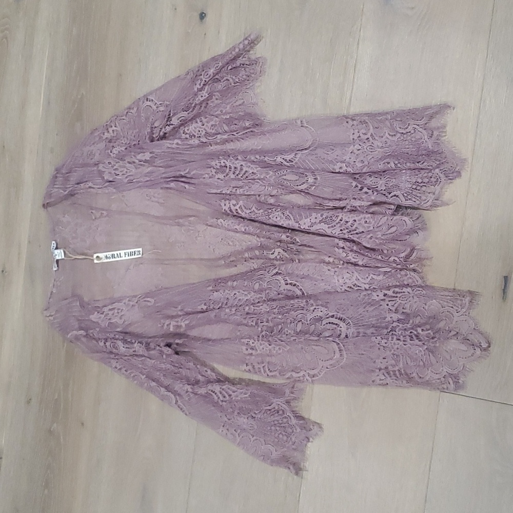 NWT Moral Fiber Women's Sz Small Purple Lace